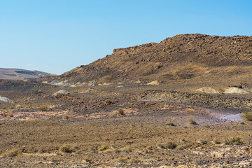 Rocky hills of Desert in Israel.