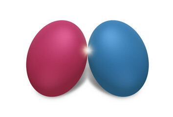 Two ovals in 3D illustration