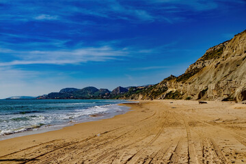 Panorama on the beach of Eraclea Minoa Sicily Italy
