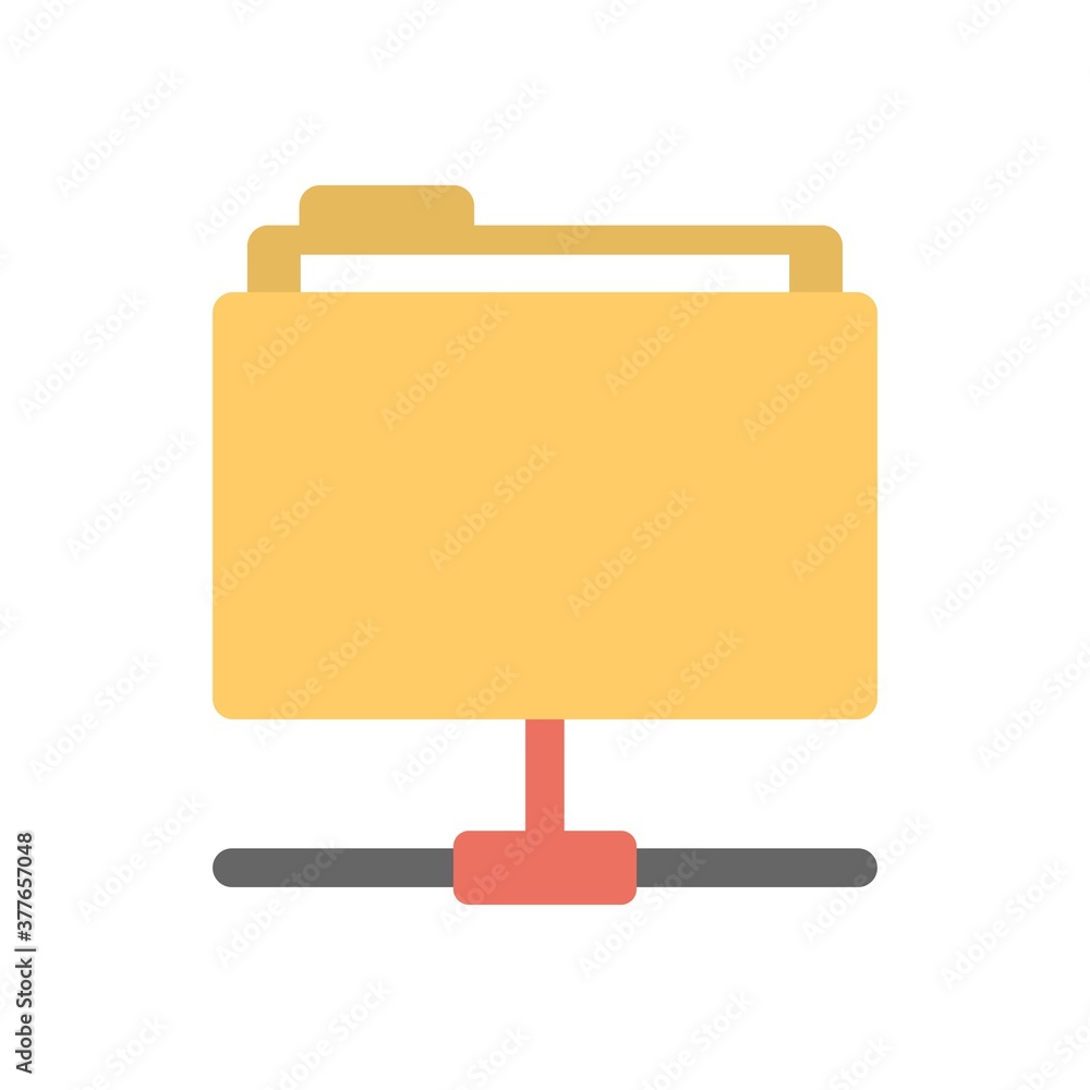 Poster folder directory structure icon - vector illustration. archive tree, file network symbol.