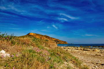 Panorama on the beach of Eraclea Minoa Sicily Italy