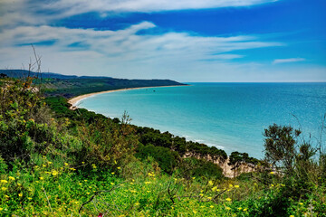 Panorama on the beach of Eraclea Minoa Sicily Italy