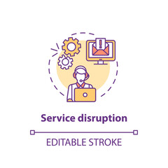 Service disruption concept icon