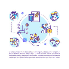 Financial system concept icon with text