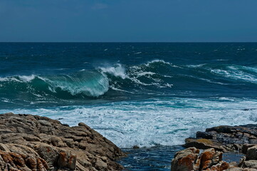 Wave sea shore along near to Cape Town, South Africa
