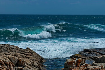 Wave sea shore along near to Cape Town, South Africa