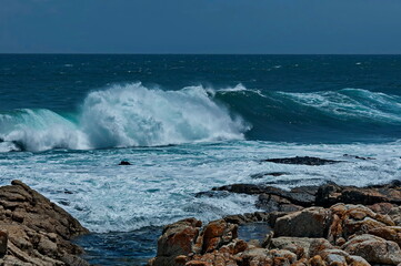Wave sea shore along near to Cape Town, South Africa