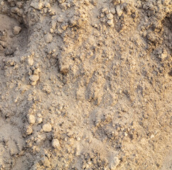 White sand at a construction site