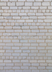 White bricks in the wall of the house