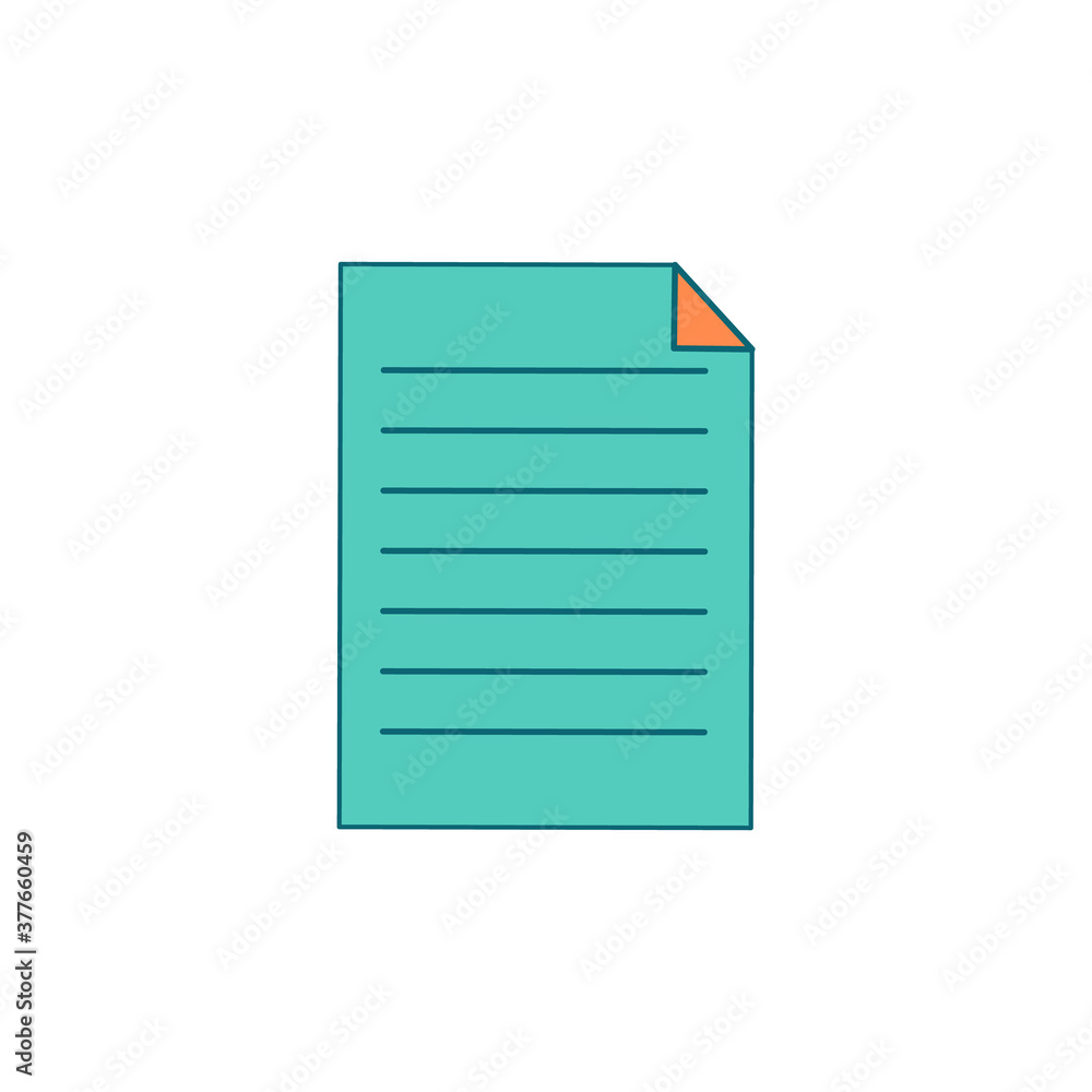 Poster file flat color vector object