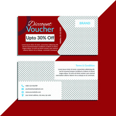 Modern fashion wears discount gift voucher template for autumn, spring, winter.Fashion outfit for men and women. Shopping concept discount templete.