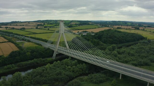 The Mary McAleese Boyne Valley Bridge is a cable-stayed bridge in County Meath, and Co Louth, Ireland. It spans the Boyne River west of Drogheda on the county boundary between Co Meath and Co Louth.