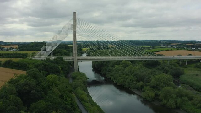 The Mary McAleese Boyne Valley Bridge is a cable-stayed bridge in County Meath, and Co Louth, Ireland. It spans the Boyne River west of Drogheda on the county boundary between Co Meath and Co Louth.