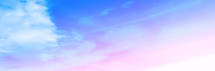 Fantasy on a cloudy sky with clear blue gradient colors and a glass texture as a beautiful natural abstract background