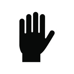 Obraz premium Vector hand icon, palm sign on isolated background.