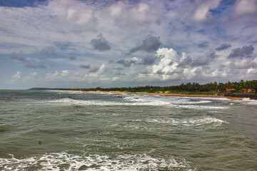 Sea with blue sky,North Goa, near Aguada Fort India