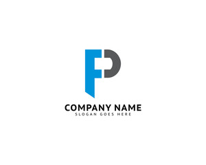 Initial Letter FP Logo Template Design