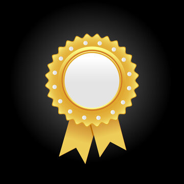 Vector golden award rosette. To see the other vector rosette illustrations , please check Badge and Label collection.