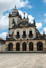 Obraz premium Catholic church. Igreja de Sao Francisco, cultural center and church at the historical downtown. João Pessoa, Paraiba, Brazil