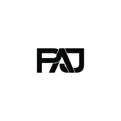 paj letter original monogram logo design