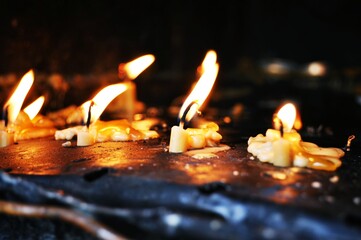 burning candles