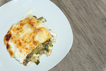 Lasaña de verduras.