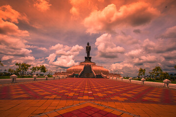 Phutthamonthon Isan-Khon Kaen:16 June2020,Atmosphere within the religious tourist attraction,There...