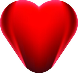 red heart isolated on white