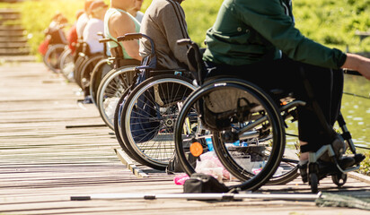 Championship in sports fishing among people with disabilities.