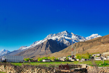 Spiti Vally Mountain near Himalayas in Himachal Pradesh , India