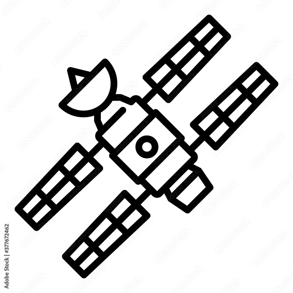 Poster spacecraft icon. outline spacecraft vector icon for web design isolated on white background