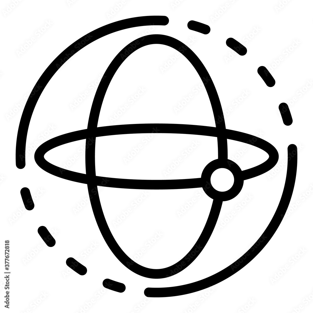 Poster aerospace gyroscope icon. outline aerospace gyroscope vector icon for web design isolated on white b