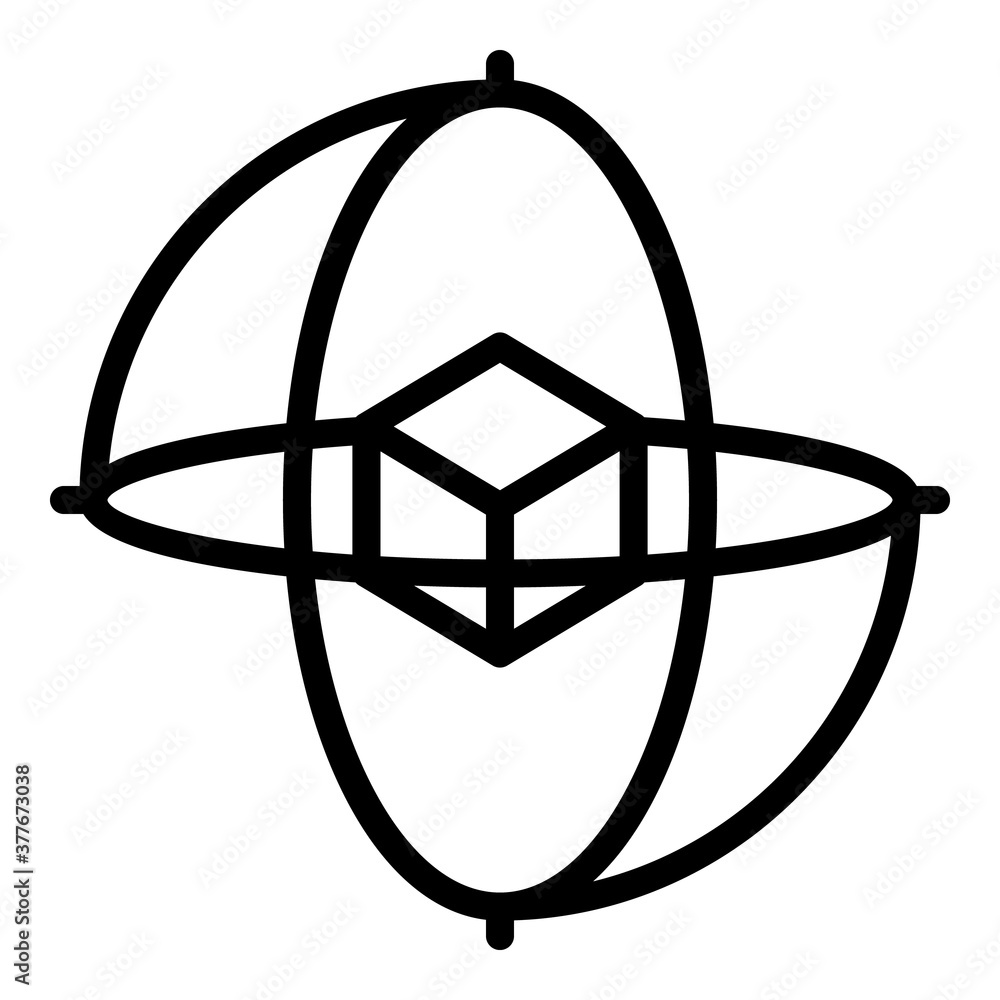 Poster torque gyroscope icon. outline torque gyroscope vector icon for web design isolated on white backgro