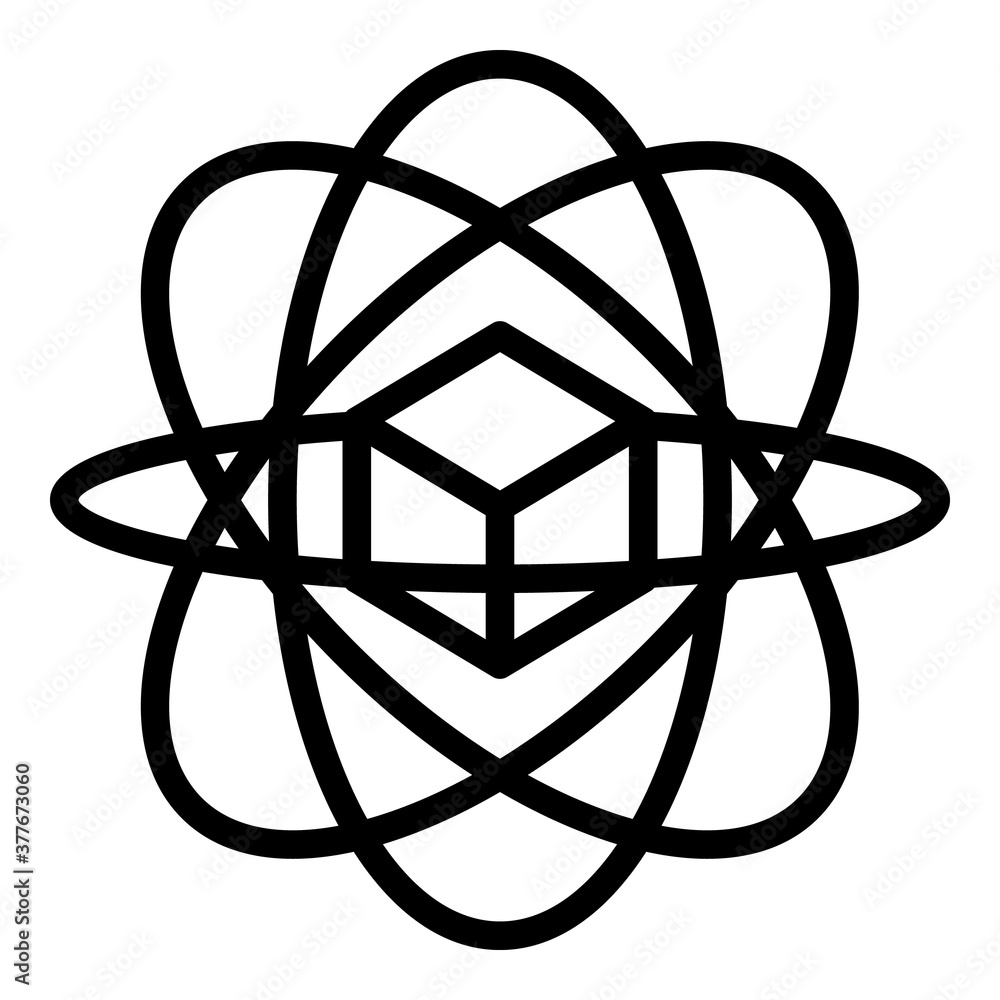Aufkleber spin gyroscope icon. outline spin gyroscope vector icon for web design isolated on white background