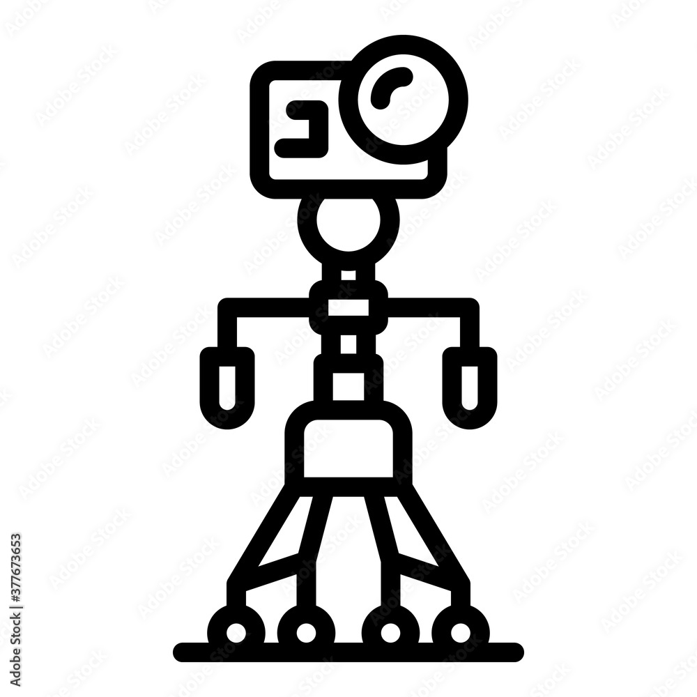 Aufkleber Robot tripod icon. Outline robot tripod vector icon for web design isolated on white background