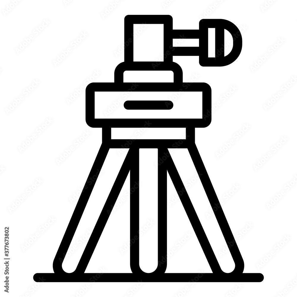 Poster video tripod icon. outline video tripod vector icon for web design isolated on white background