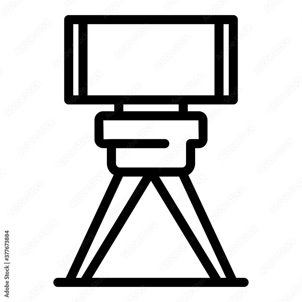 Poster smartphone tripod icon. outline smartphone tripod vector icon for web design isolated on white backg