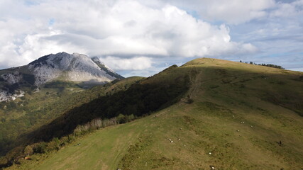 Mountains in urkiola natural park, basque country, spain