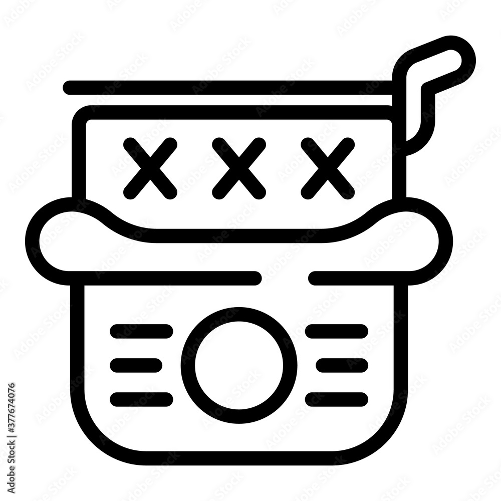 Poster chips deep fryer icon. outline chips deep fryer vector icon for web design isolated on white backgro