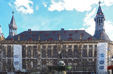Beautiful old municipal in Aachen Germany