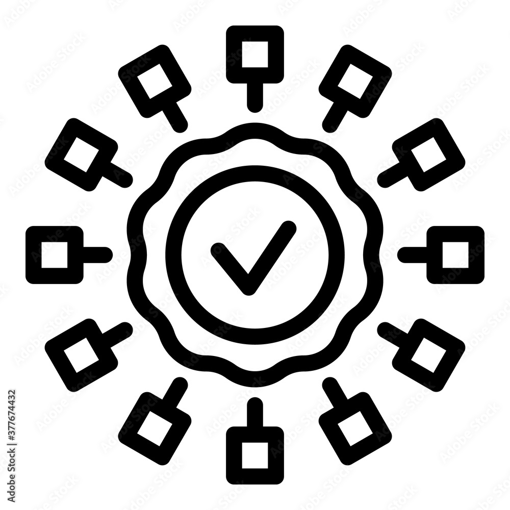 Poster approved scheme standard icon. outline approved scheme standard vector icon for web design isolated 