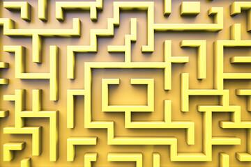 Top view of the labyrinth. Yellow theme.