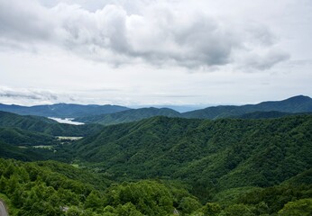 Fototapeta na wymiar The Japanese Mountain View with cloud.