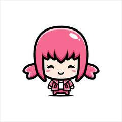 cute girl character vector design