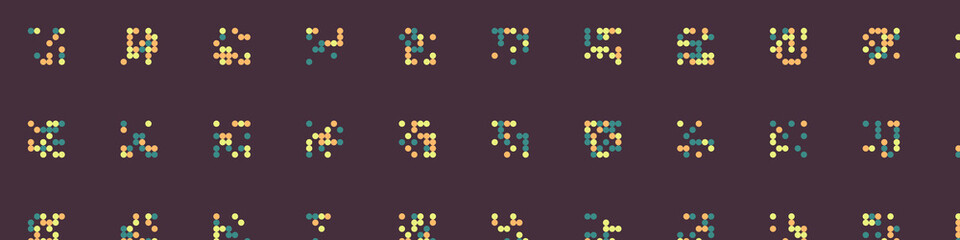 Abstract Color Halftone Dots generative art background illustration