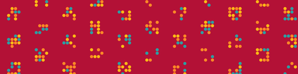 Abstract Color Halftone Dots generative art background illustration