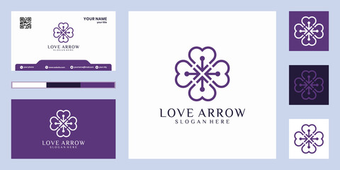 Inspiring luxury love arrow logo design