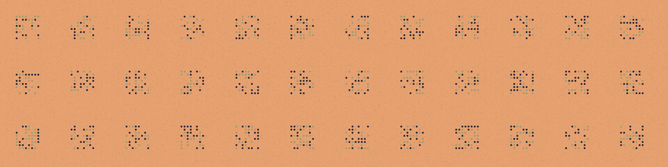 Abstract Color Halftone Dots generative art background illustration