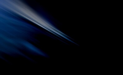 Abstract background blurred blue white rays light on black with the gradient texture lines effect motion design pattern graphic diagonal.