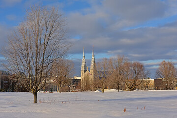 Ottawa cathedral in the snow 